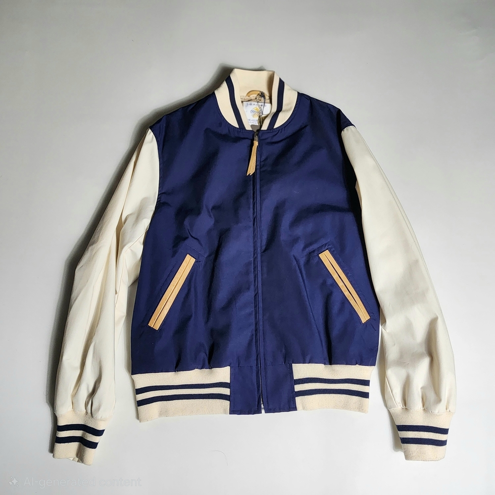 Golden Bear X Nordstrom Navy Block Varsity Jacket Made in USA Size M NWT